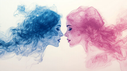 vibrant colored illustration of love