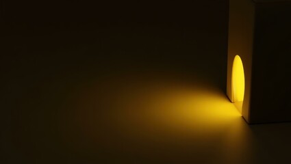 BLUETOOTH lamp Charging Monitor light Rechargeable bulb Lithium-sulfur batteries Candle Warmer lepro gosund baeldung shineon Mustard yellow spotlight on right. beam, dark room, minim