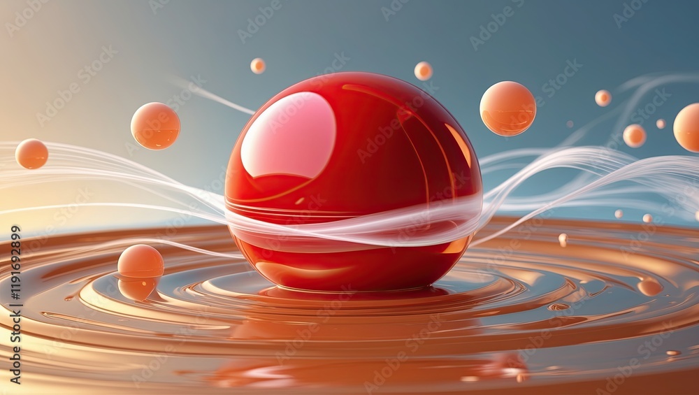 Poster Exploring Brownian Motion of a Large Red Spherical Particle in a Fluid Environment