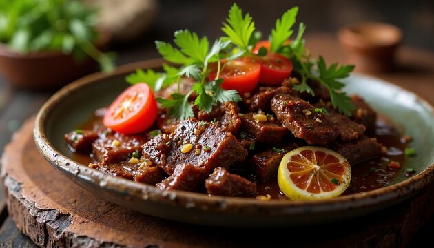 Plated Kebda Eskandarani (Alexandrian Liver)