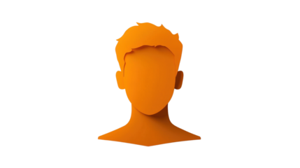 Minimalistic user profile icon transparent background