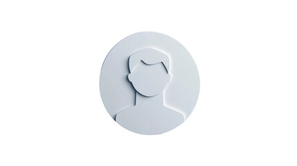 Minimalistic user profile icon transparent background