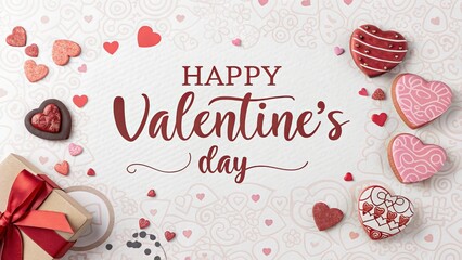 Delightful valentine's day celebration home greeting card design cozy atmosphere warm perspective happy valentine's concept