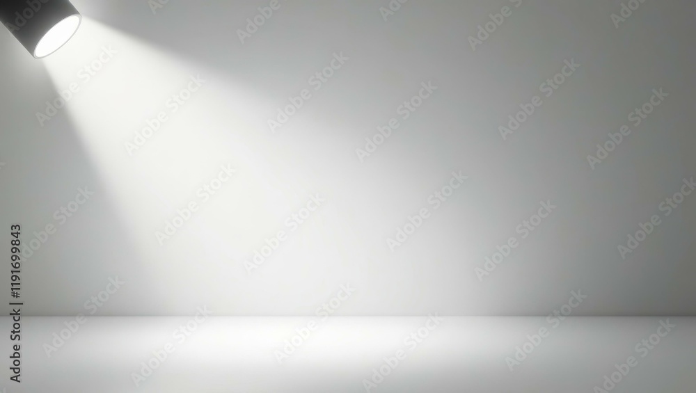 Poster ghostly gray creepy lantern on right. soft white background. copy space for text, 3d render ai gener