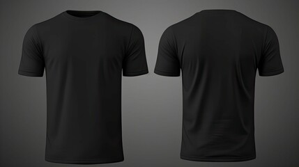 The shirt is black and has no design on it
