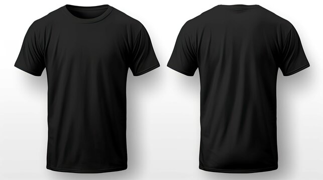 A black shirt with a white collar and a white stripe