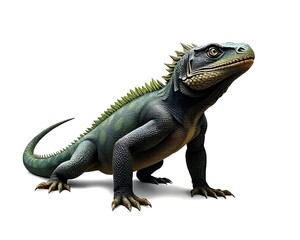 Obraz premium Komodo dragon, lizard isolated on white background