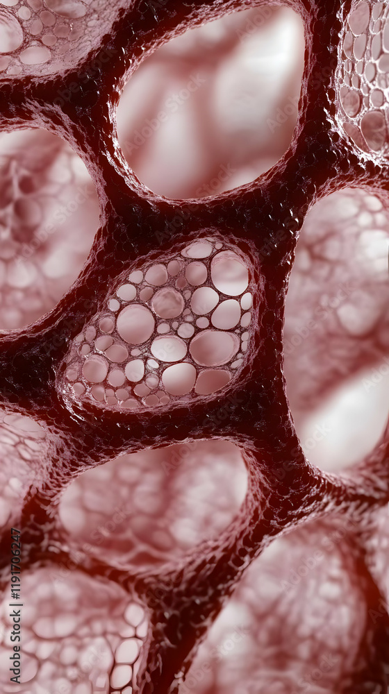 Poster 3d render of intricate organic structure with holes creates a captivating visual.