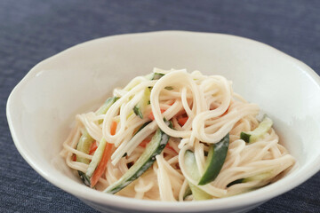 キュウリのそうめんサラダ