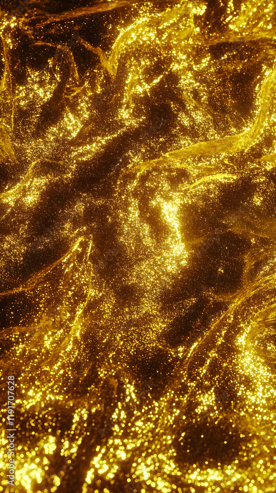 Poster golden shimmering abstract background sparkles elegantly with luxurious texture