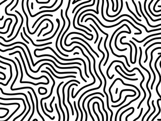 Abstract Background with Wavy Black Lines Creates a Dynamic Visual Flow Seamlessly.
