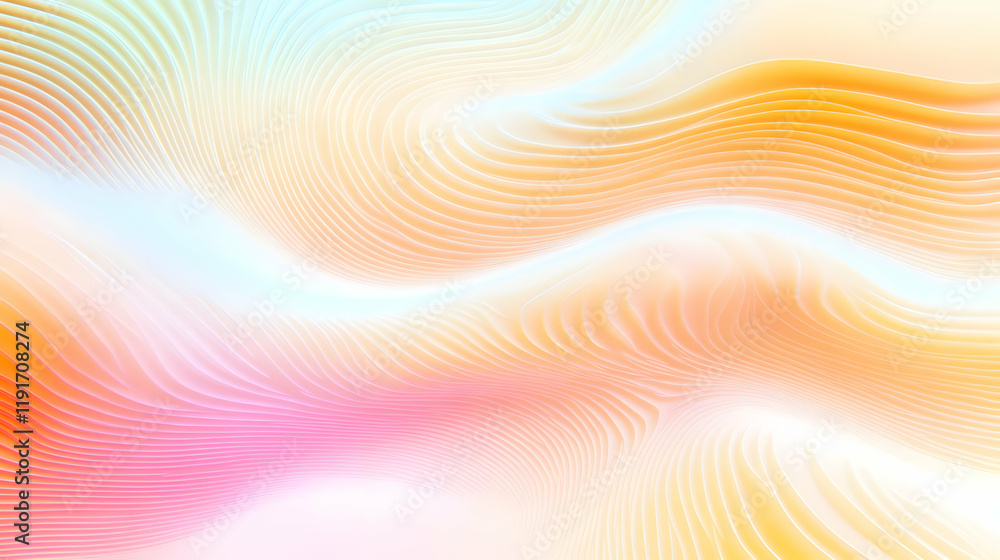 Aufkleber abstract background forms flowing waves with gradient colors smoothly and elegantly