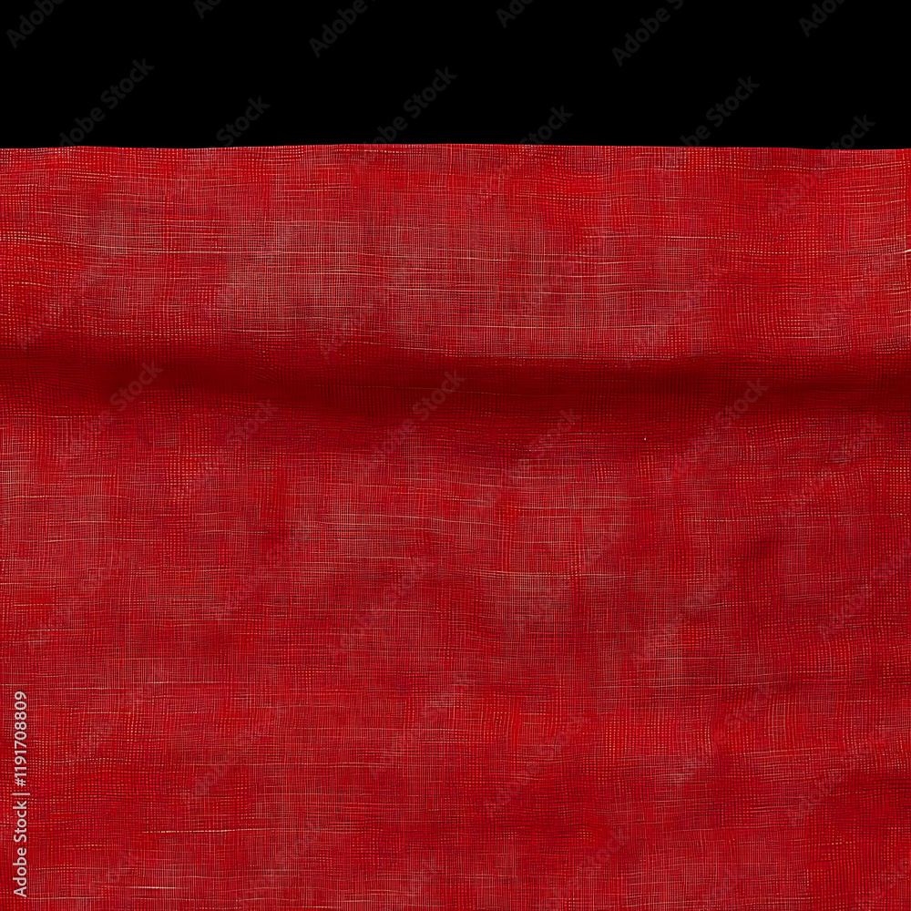 Poster red fabric texture background with crosshatched pattern and subtle folds
