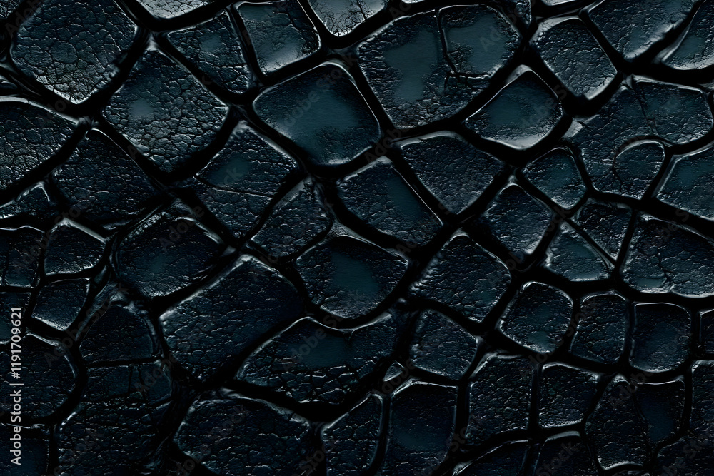Aufkleber dark cracked stone texture forms an intricate pattern seamlessly across the surface.