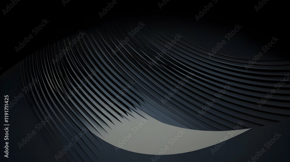 Poster abstract 3d background creates a dynamic visual with sleek black lines and curves