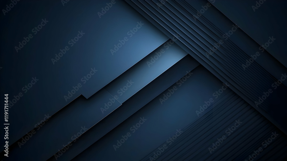 Poster abstract dark blue background creates a modern and stylish design with geometric shapes and subtle l