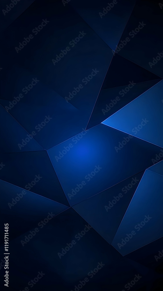 Poster abstract blue geometric background creates a modern and stylish look with triangular shapes