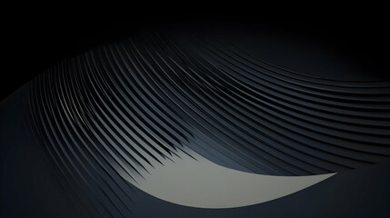 Abstract 3D Background Creates a Dynamic Visual with Sleek Black Lines and Curves