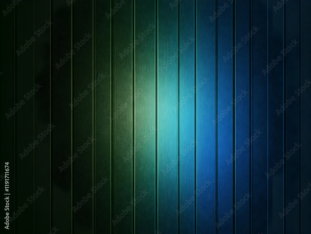 Poster vertical striped background with green and blue gradient color transition effect