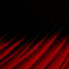 Smooth Red Fabric Drapes Elegantly Across a Dark Background with Soft Lighting