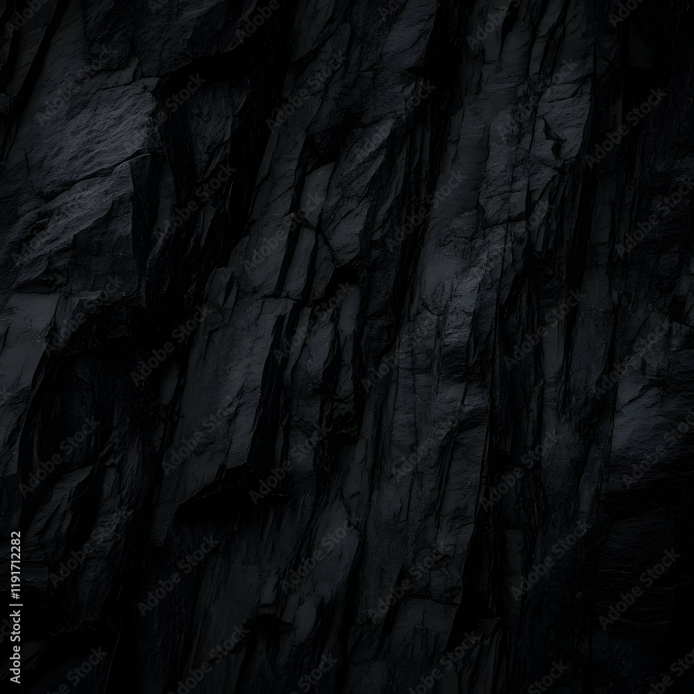 Poster dark rock face texture background creates dramatic and textured visual interest with rugged surface