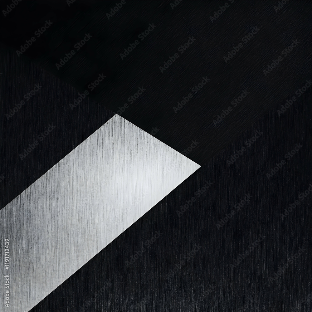 Aufkleber abstract background with silver triangle on black textured surface for design template.