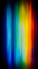 Vivid Rainbow Gradient Background Blends Seamlessly with Soft Colorful Vertical Stripes