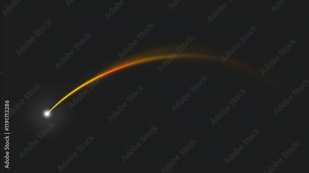 Aufkleber abstract light streak curves across a dark background with soft glow effect