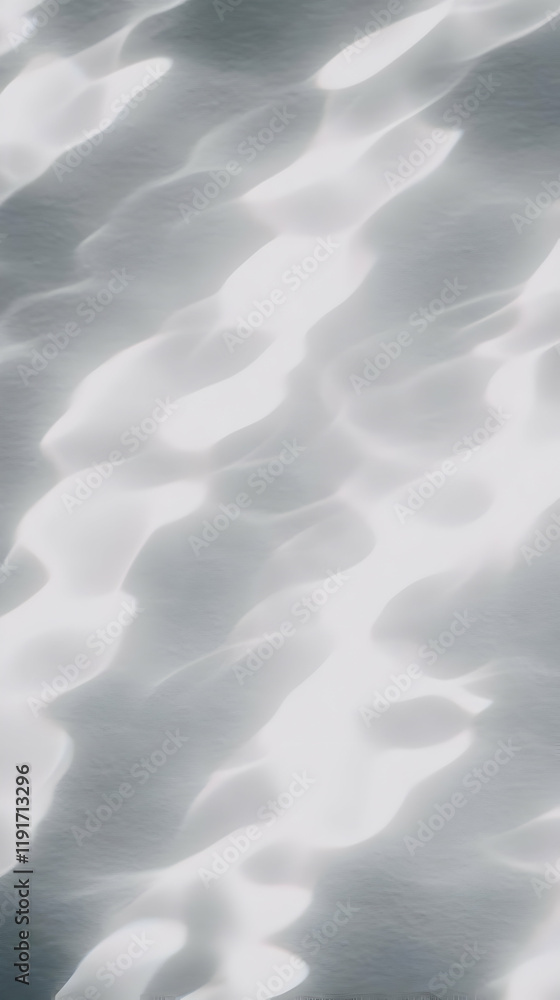 Poster abstract background with soft gray and white wavy pattern creates a smooth and flowing visual