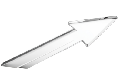 Glass arrow transparent background