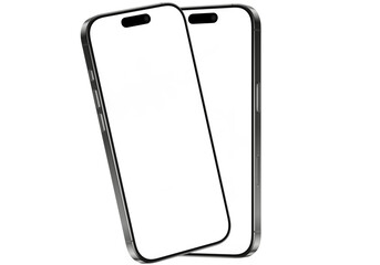 smart phones  isolated on empty background for making mockup and advertising premium png photo	