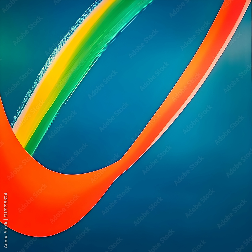 Poster abstract background with vibrant colors and smooth curves, perfect for modern design projects