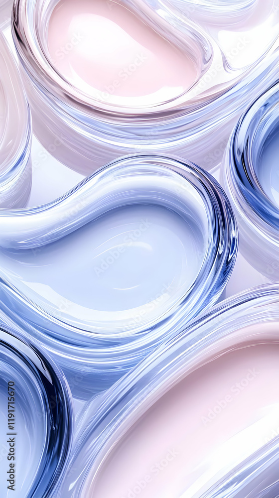Poster abstract swirls of pastel colors blend seamlessly creating a dreamy and ethereal background