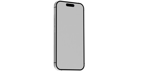 phone isolated on white screen for make mockup premium png with high resolution	