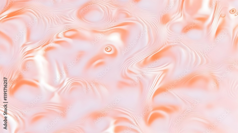Poster abstract background creates smooth waves and ripples in soft pink and peach hues.