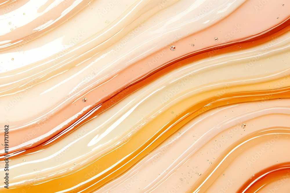 Poster abstract background with swirling shades of orange and peach hues forms a dynamic, visually appealin