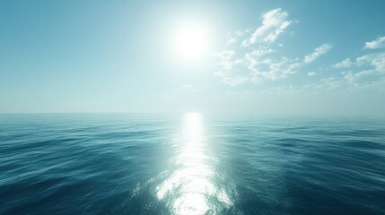 Obraz premium A tranquil ocean view with abstract waves and soft textures of light reflecting off the water's surface.