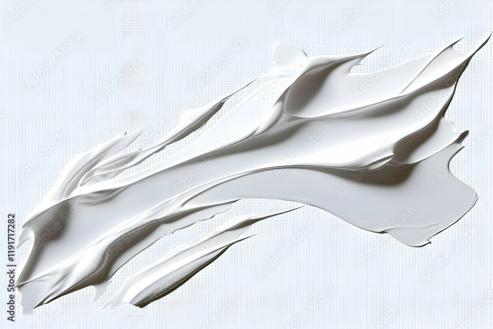 Poster white paint stroke flows dynamically across a subtle grid background, creating a textured abstract a