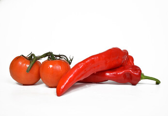 red hot chili peppers and tomatoes