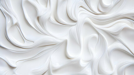 Obraz premium White Cream Texture Background Forms Swirling Pattern Elegantly and Smoothly