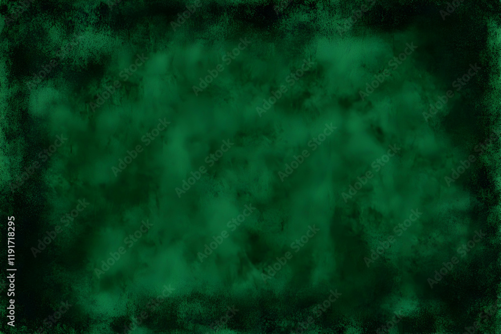 Aufkleber dark green abstract background creates a moody and mysterious atmosphere with textured vignette