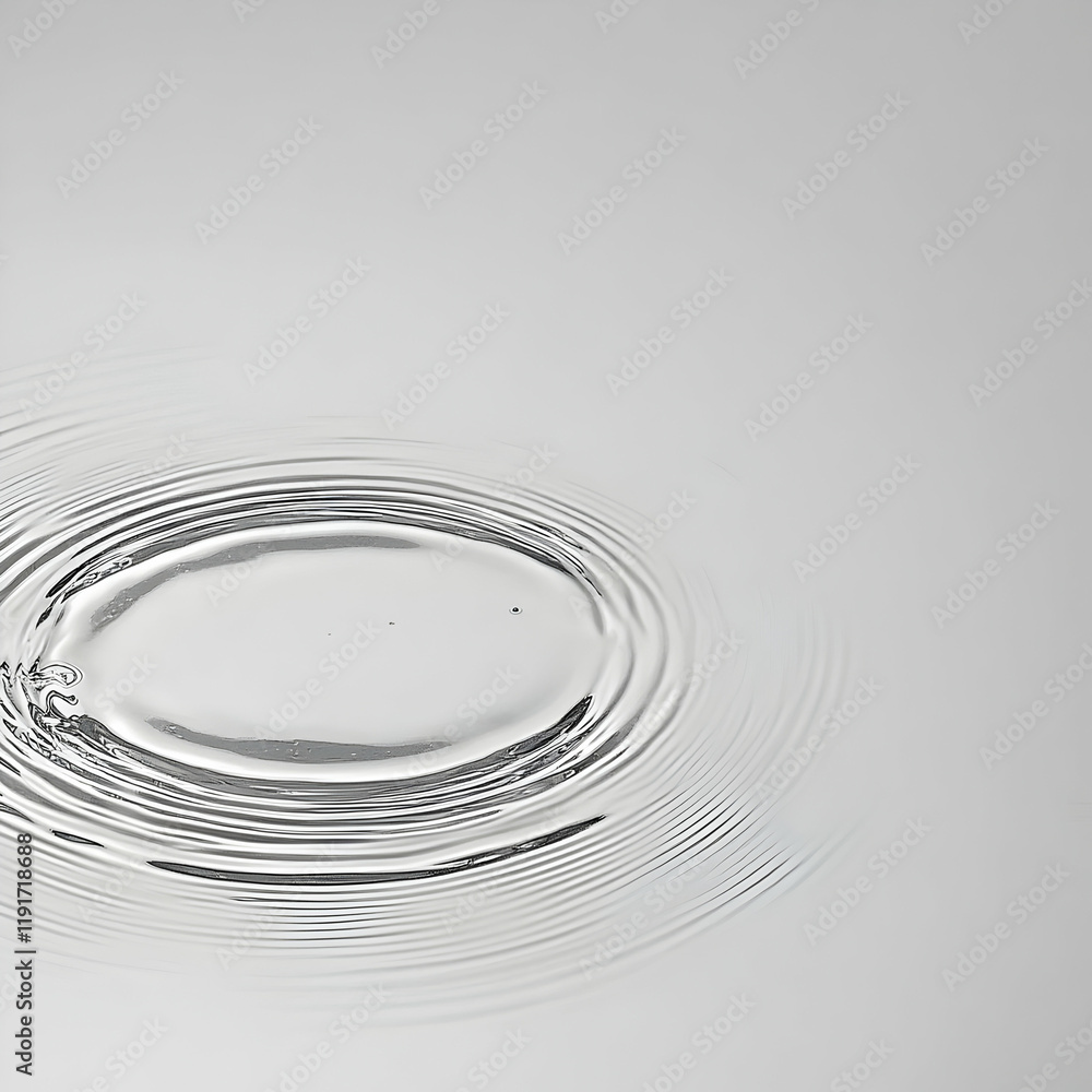 Poster concentric ripples form on a calm water surface, creating a soothing pattern