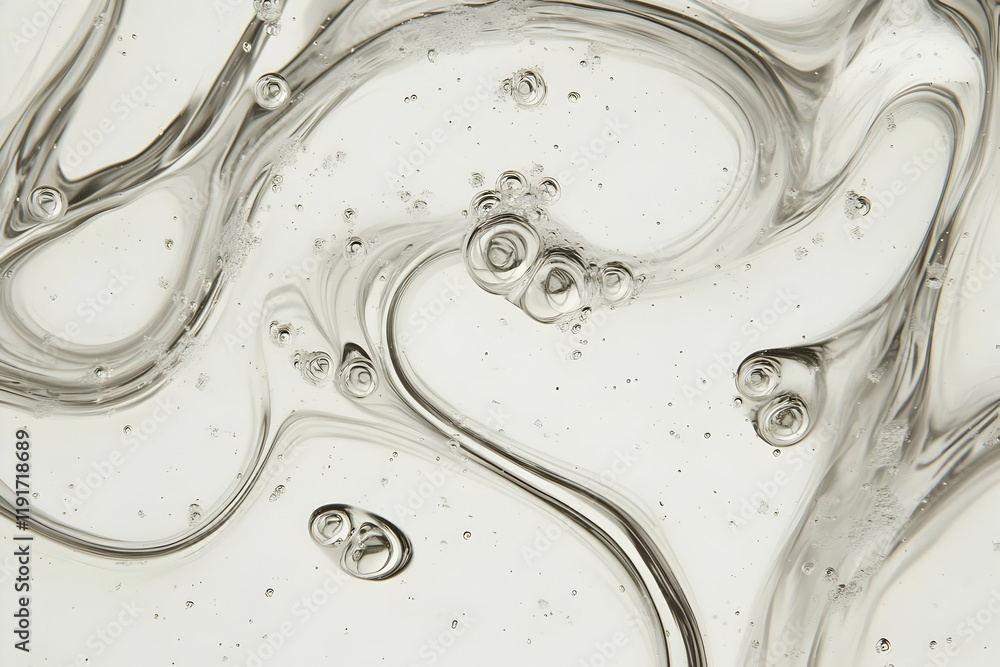 Aufkleber abstract clear gel with swirling patterns creates a mesmerizing visual texture with tiny air bubbles