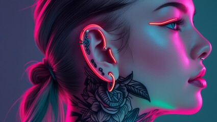 picture of a person with pierced ears