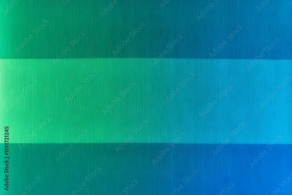 Poster abstract background features a blend of green and blue hues with vertical stripes and subtle texture