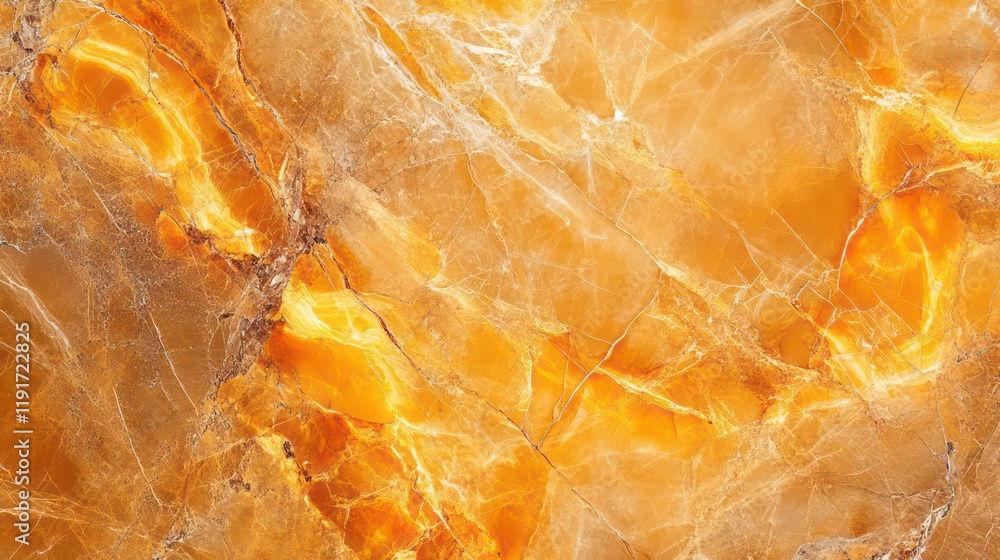 Poster close-up of orange onyx marble texture with veins and patterns.
