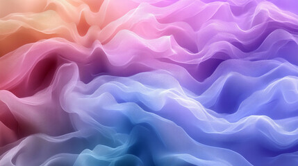 Fototapeta premium Soft and calming pastel abstract background blending blue, purple, lilac, lavender, green, turquoise, agua, teal, yellow, beige, and white with flowing lines evoking tranquility and creative chaos