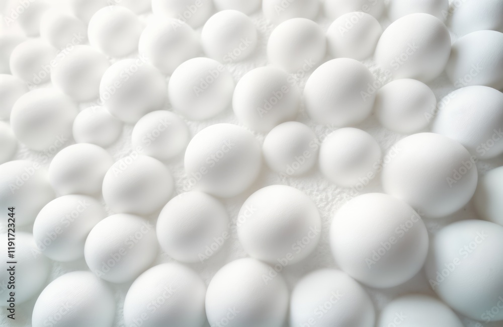 Poster abstract pattern of white round shapes. close up view of textured surface. background image of styro