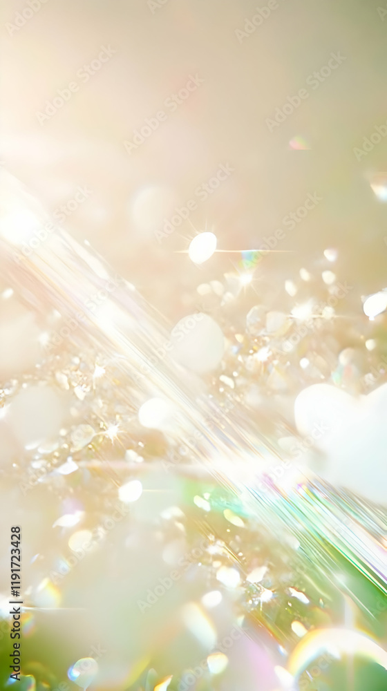 Aufkleber abstract light beams and bokeh effect background gently illuminates softly with elegance