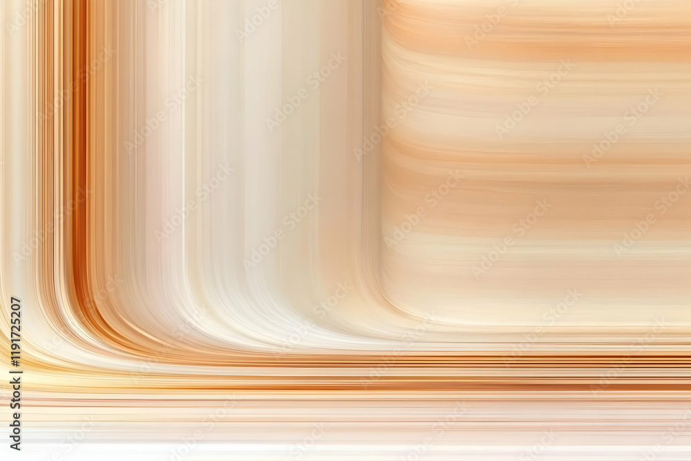 Aufkleber abstract background with smooth orange and beige curves and lines creates a soft and elegant design
